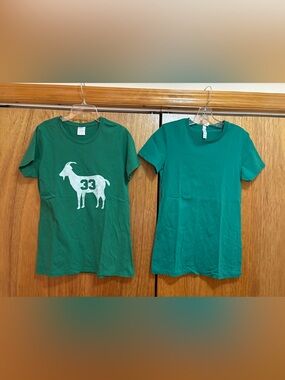 Larry Bird 33 Celtics Two Green Tops